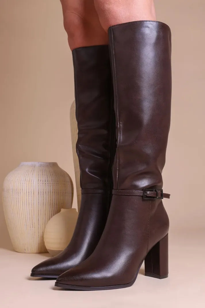 Taupe Faux Suede Slouchy Fold Over Shark Boots